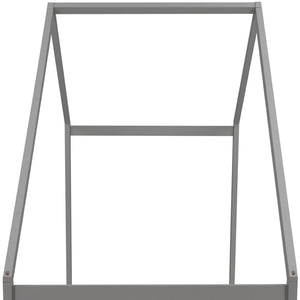 HomeRoots Gray Wood Twin House Bed - Modern Minimalist Design for Cozy Bedrooms, Durable & Stylish Retreat 590613