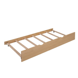 HomeRoots Natural Wood Full House Bed with Trundle - Stylish, Durable Design for Cozy Bedrooms & Sleepovers! 590623