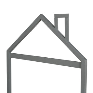 HomeRoots Gray Wood Full Bed Frame - Elegant Design, Durable Construction, Modern Aesthetic for Stylish Sleep Space 590631