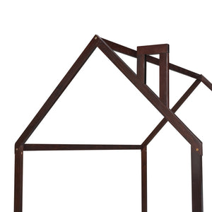 HomeRoots Espresso Wood Full Bed Frame - Durable Platform Design with Modern Aesthetic, Supports 300 lbs 590643