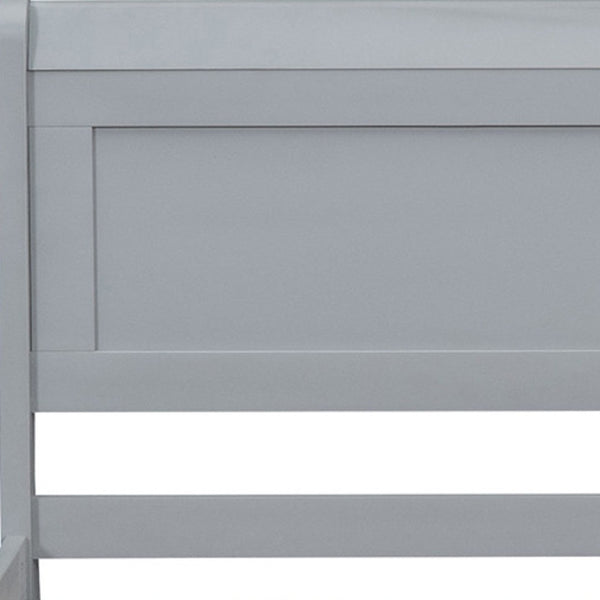 HomeRoots Gray Wood Full Bed Frame with Storage Drawers - Modern, Durable Design for Organized Sleep Spaces 590661