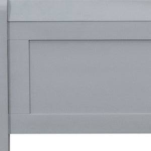 HomeRoots Gray Wood Full Bed Frame with Storage Drawers - Modern, Durable Design for Organized Sleep Spaces 590661