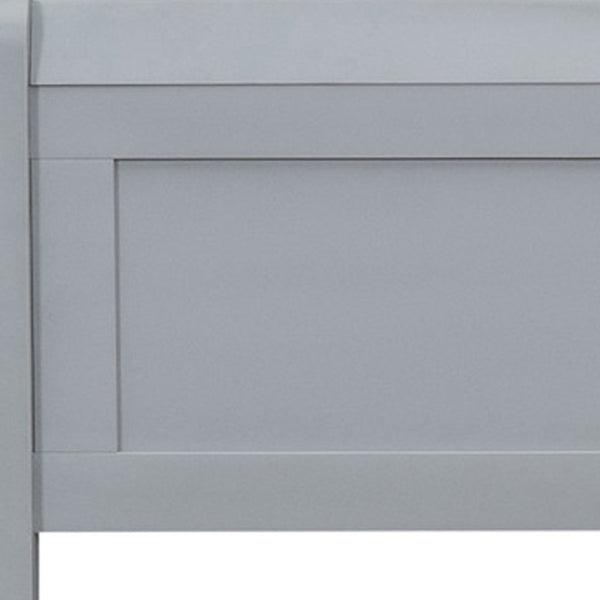 HomeRoots Gray Wood Full Bed Frame with Storage Drawers - Modern, Durable Design for Organized Sleep Spaces 590661