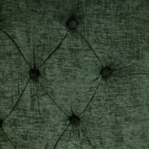 English Elm Upholstered Chenille Accent Dining Chair with Tufted Diamond Back, Curved Solid Wood Legs, Comfortable Support Olive Green W1143P346929