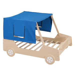 HomeRoots Natural Wood Full Bed Frame - Timeless Craftsmanship, Durable Design, No Box Spring Needed, Easy Setup 590672