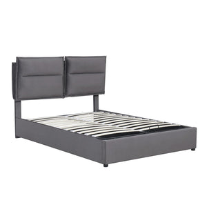HomeRoots Gray Tufted Upholstered Queen Bed Frame - Luxurious Comfort, Modern Design & Easy Assembly for Your Bedroom 590695