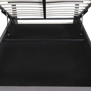 HomeRoots Gray Tufted Upholstered Queen Bed Frame - Luxurious Comfort, Modern Design & Easy Assembly for Your Bedroom 590695