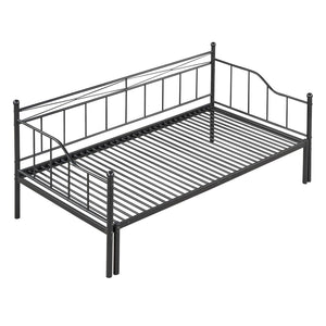 HomeRoots Black Metal Twin Day Bed with Trundle - Stylish Multi-Functional Seating & Sleeping Solution! 590696