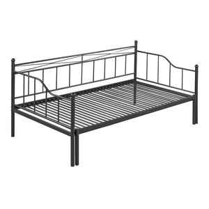 HomeRoots Black Metal Twin Day Bed with Trundle - Stylish Multi-Functional Seating & Sleeping Solution! 590696