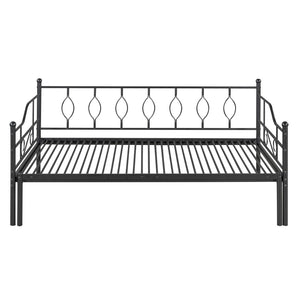 HomeRoots Black Metal Twin Daybed with Trundle - Stylish, Space-Saving Design for Comfort and Versatility 590697