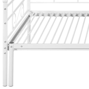 HomeRoots White Metal Twin Day Bed with Trundle - Stylish, Durable, Multi-Functional Design for Any Space 590698