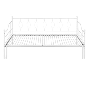 HomeRoots White Metal Twin Day Bed with Trundle - Stylish, Durable, Multi-Functional Design for Any Space 590698