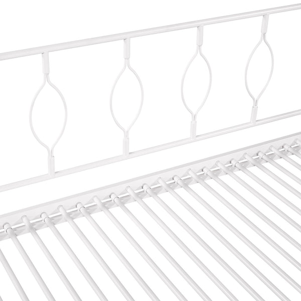 HomeRoots White Metal Twin Day Bed with Trundle - Stylish, Durable, Multi-Functional Design for Any Space 590698