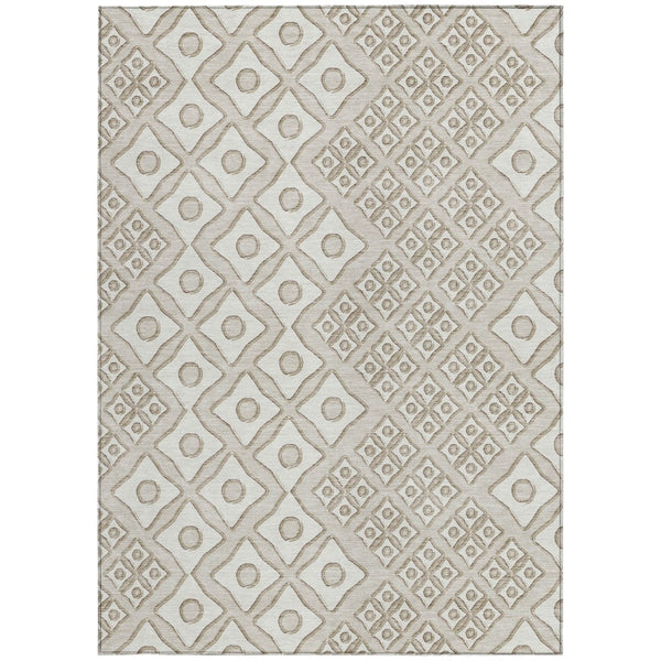 Homeroots 3' Artichoke Green And Aqua Geometric Washable Area Rug For Stylish Indoor Or Outdoor Spaces 3' X 5' Polyester 590709