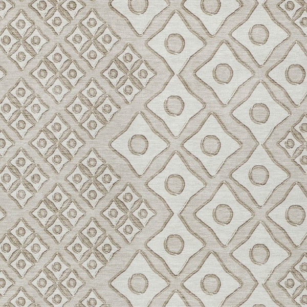 Homeroots 3' Artichoke Green And Aqua Geometric Washable Area Rug For Stylish Indoor Or Outdoor Spaces 8' X 10' Polyester 590712