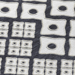 Homeroots 3' Artichoke Green And Aqua Geometric Washable Area Rug For Stylish Indoor Or Outdoor Spaces 8' Round Polyester 590717