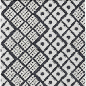 Homeroots 3' Artichoke Green And Aqua Geometric Washable Area Rug For Stylish Indoor Or Outdoor Spaces 9' X 12' Polyester 590719