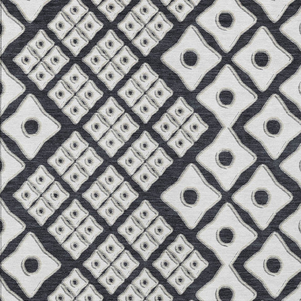 Homeroots 3' Artichoke Green And Aqua Geometric Washable Area Rug For Stylish Indoor Or Outdoor Spaces 9' X 12' Polyester 590719