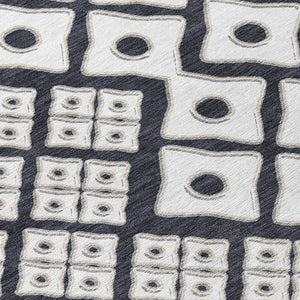 Homeroots 3' Artichoke Green And Aqua Geometric Washable Area Rug For Stylish Indoor Or Outdoor Spaces 9' X 12' Polyester 590719