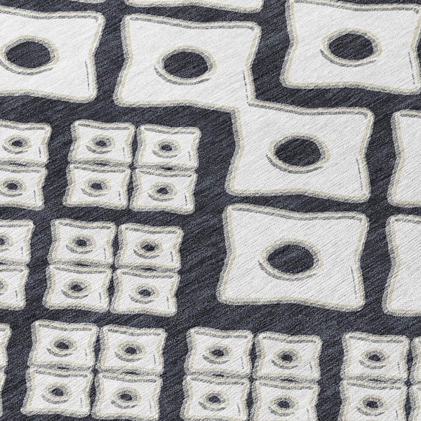 Homeroots 3' Artichoke Green And Aqua Geometric Washable Area Rug For Stylish Indoor Or Outdoor Spaces 9' X 12' Polyester 590719