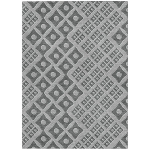 Homeroots 3' Artichoke Green And Aqua Geometric Washable Area Rug For Stylish Indoor Or Outdoor Spaces 3' X 5' Polyester 590733