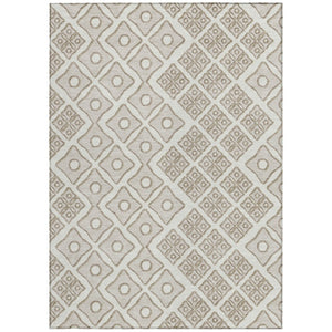 Homeroots 3' Artichoke Green And Aqua Geometric Washable Area Rug For Stylish Indoor Or Outdoor Spaces 10' X 14' Polyester 590744