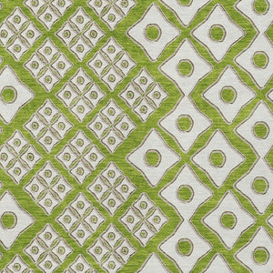 Homeroots 3' Artichoke Green And Aqua Geometric Washable Area Rug For Stylish Indoor Or Outdoor Spaces 8' X 10' Polyester 590748