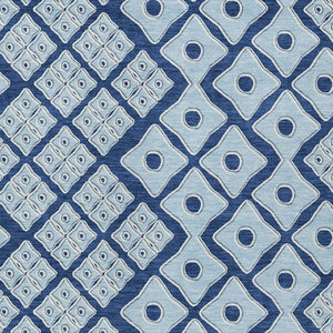 Homeroots 3' Artichoke Green And Aqua Geometric Washable Area Rug For Stylish Indoor Or Outdoor Spaces 9' X 12' Polyester 590755