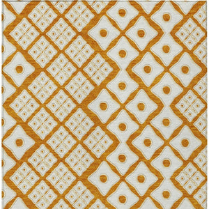 Homeroots 3' Artichoke Green And Aqua Geometric Washable Area Rug For Stylish Indoor Or Outdoor Spaces 5' X 8' Polyester 590764