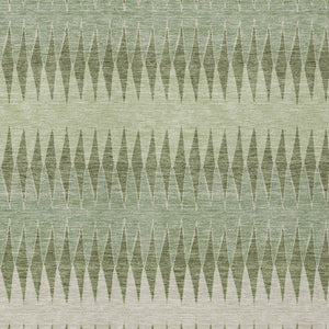 Homeroots 3' Stylish Artichoke Green Striped Area Rug – Washable & Durable For Indoor Outdoor Use 10' X 14' Polyester 590780