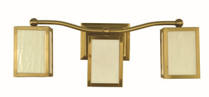 Framburg 3-light Brushed Brass Asher Sconce - Elegant Curved Arms, Opalescent Glass & Handmade Usa Quality Brushed Brass Metal 5908 Br
