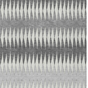 Homeroots 3' Stylish Artichoke Green Striped Area Rug – Washable & Durable For Indoor Outdoor Use 8' X 10' Polyester 590802