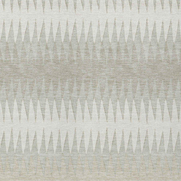 Homeroots 3' Stylish Artichoke Green Striped Area Rug – Washable & Durable For Indoor Outdoor Use 3' X 5' Polyester 590805