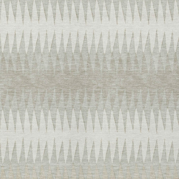 Homeroots 3' Stylish Artichoke Green Striped Area Rug – Washable & Durable For Indoor Outdoor Use 8' X 10' Polyester 590808