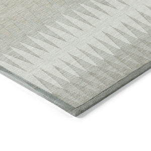 Homeroots 3' Stylish Artichoke Green Striped Area Rug – Washable & Durable For Indoor Outdoor Use 10' X 14' Polyester 590810