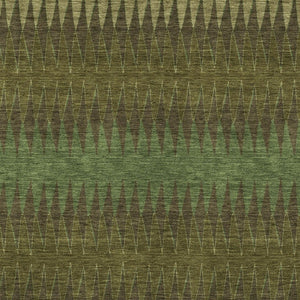 Homeroots 3' Stylish Artichoke Green Striped Area Rug – Washable & Durable For Indoor Outdoor Use 8' X 10' Polyester 590814