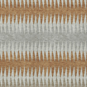 Homeroots 3' Stylish Artichoke Green Striped Area Rug – Washable & Durable For Indoor Outdoor Use 3' X 5' Polyester 590817