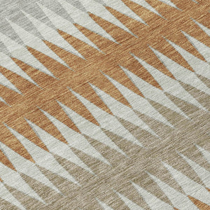 Homeroots 3' Stylish Artichoke Green Striped Area Rug – Washable & Durable For Indoor Outdoor Use 8' X 10' Polyester 590820