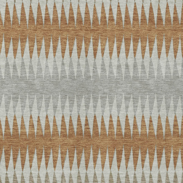 Homeroots 3' Stylish Artichoke Green Striped Area Rug – Washable & Durable For Indoor Outdoor Use 9' X 12' Polyester 590821