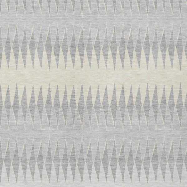 Homeroots 3' Stylish Artichoke Green Striped Area Rug – Washable & Durable For Indoor Outdoor Use 8' X 10' Polyester 590832