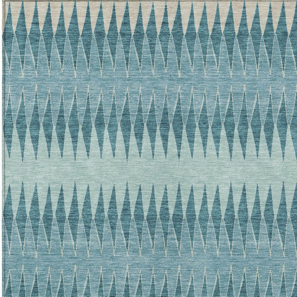 Homeroots 3' Stylish Artichoke Green Striped Area Rug – Washable & Durable For Indoor Outdoor Use 8' X 10' Polyester 590838