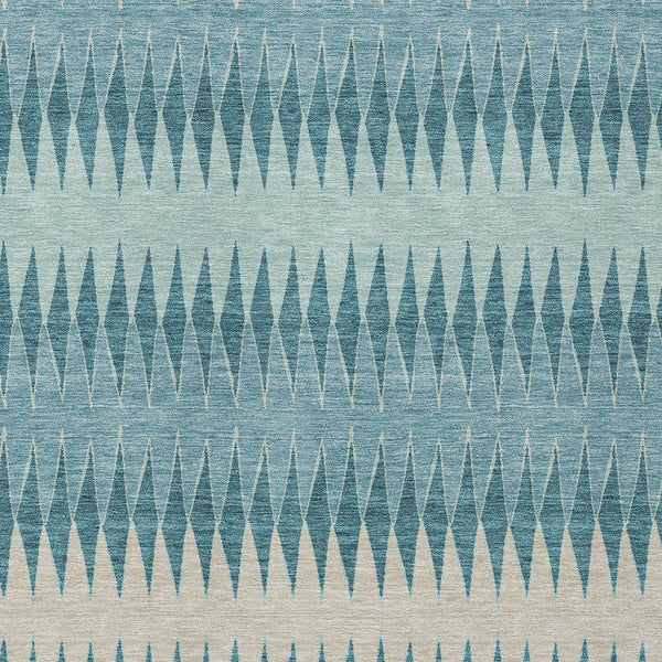 Homeroots 3' Stylish Artichoke Green Striped Area Rug – Washable & Durable For Indoor Outdoor Use 9' X 12' Polyester 590839