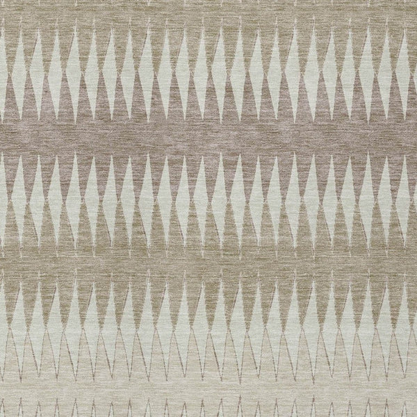 Homeroots 3' Stylish Artichoke Green Striped Area Rug – Washable & Durable For Indoor Outdoor Use 3' X 5' Polyester 590841