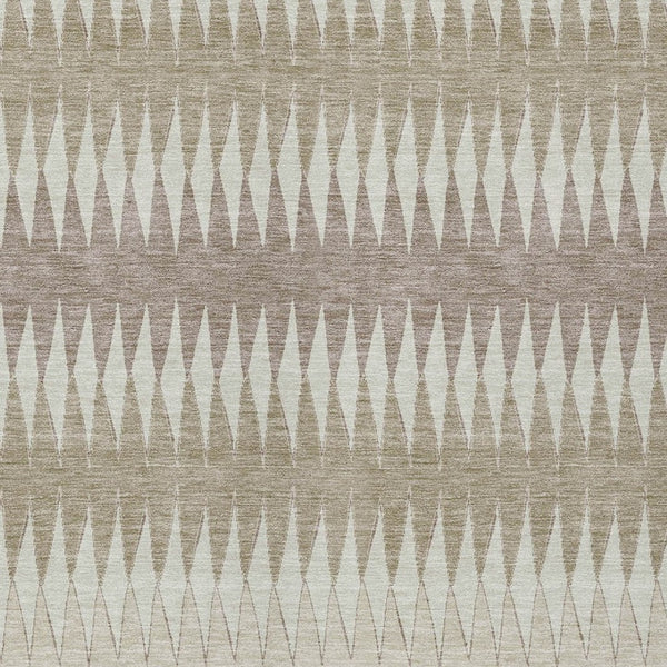 Homeroots 3' Stylish Artichoke Green Striped Area Rug – Washable & Durable For Indoor Outdoor Use 10' X 14' Polyester 590846