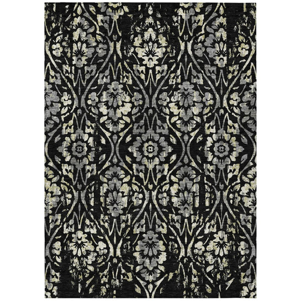 HomeRoots 9' Stylish Floral Washable Area Rug for Indoor & Outdoor Spaces - Durable, Easy-Clean, Versatile Design 9' X 12' 590863