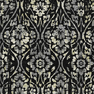 Homeroots 3' Artichoke Green Floral Washable Area Rug For Indoor & Outdoor Use - Stain Resistant Design 9' X 12' Polyester 590863