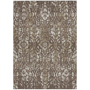 Homeroots 3' Artichoke Green Floral Washable Area Rug For Indoor & Outdoor Use - Stain Resistant Design 3' X 5' Polyester 590865