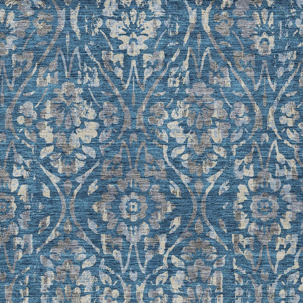 Homeroots 3' Artichoke Green Floral Washable Area Rug For Indoor & Outdoor Use - Stain Resistant Design 9' X 12' Polyester 590875