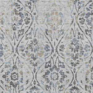 Homeroots 3' Artichoke Green Floral Washable Area Rug For Indoor & Outdoor Use - Stain Resistant Design 3' X 5' Polyester 590883