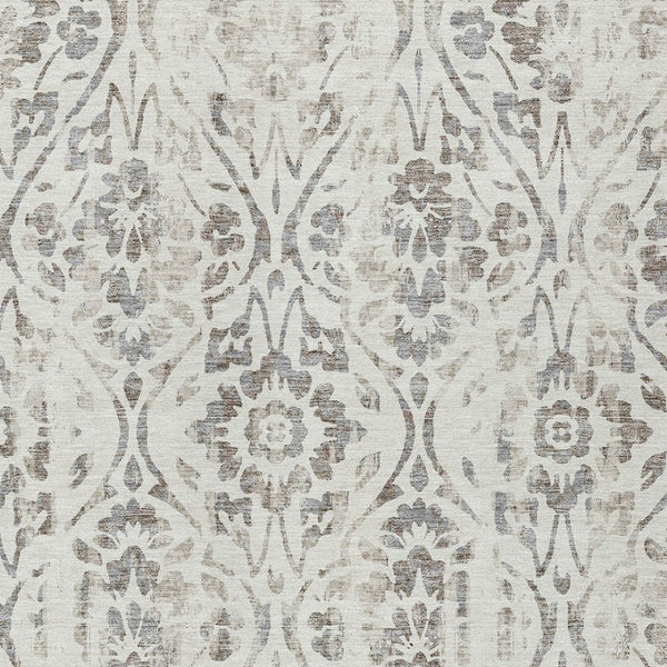 Homeroots 3' Artichoke Green Floral Washable Area Rug For Indoor & Outdoor Use - Stain Resistant Design 10' X 14' Polyester 590894